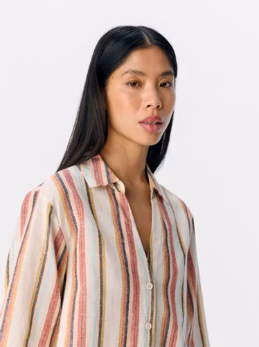 Object - OBJKAREN LO 3/4 FLARED SHIRT (Sandshell)
