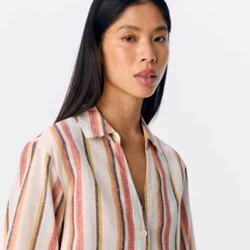 Object - OBJKAREN LO 3/4 FLARED SHIRT (Sandshell)