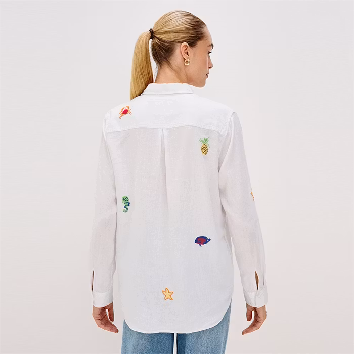 Rails - Charli Shirt ISLAND EMBROIDERY (Offwhite)