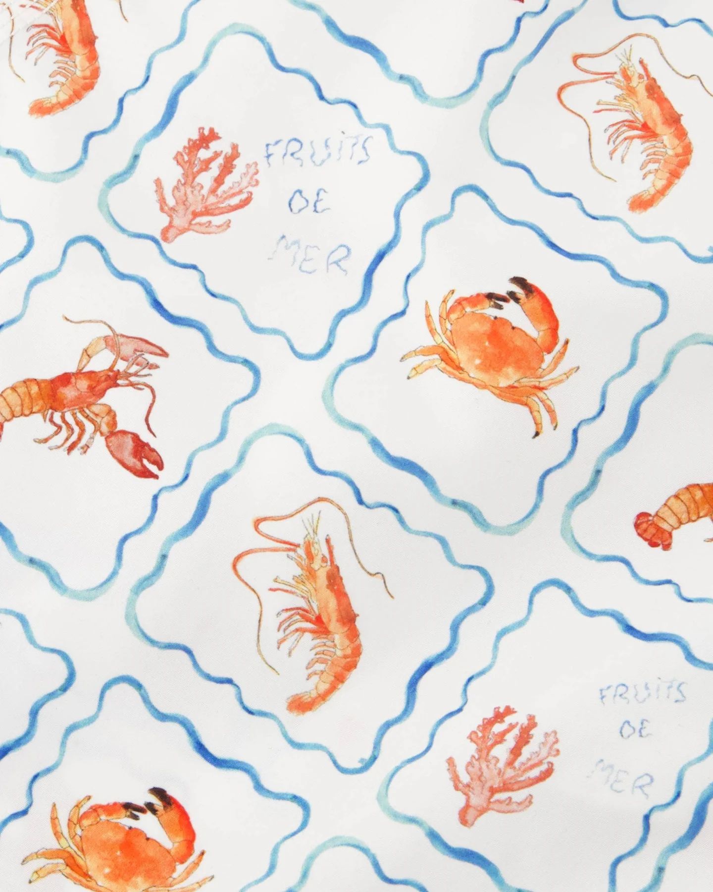 Maison Labiche - Maillot Swim Shorts Crustaces (White)