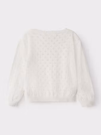 Lil' Atelier - NMFGLIVA IVO LS KNIT CARD (Coco Milk)