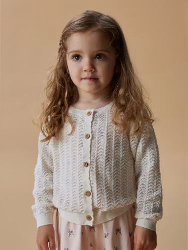 Lil' Atelier - NMFGLIVA IVO LS KNIT CARD (Coco Milk)