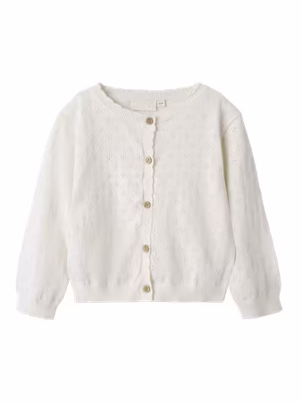 Lil' Atelier - NMFGLIVA IVO LS KNIT CARD (Coco Milk)