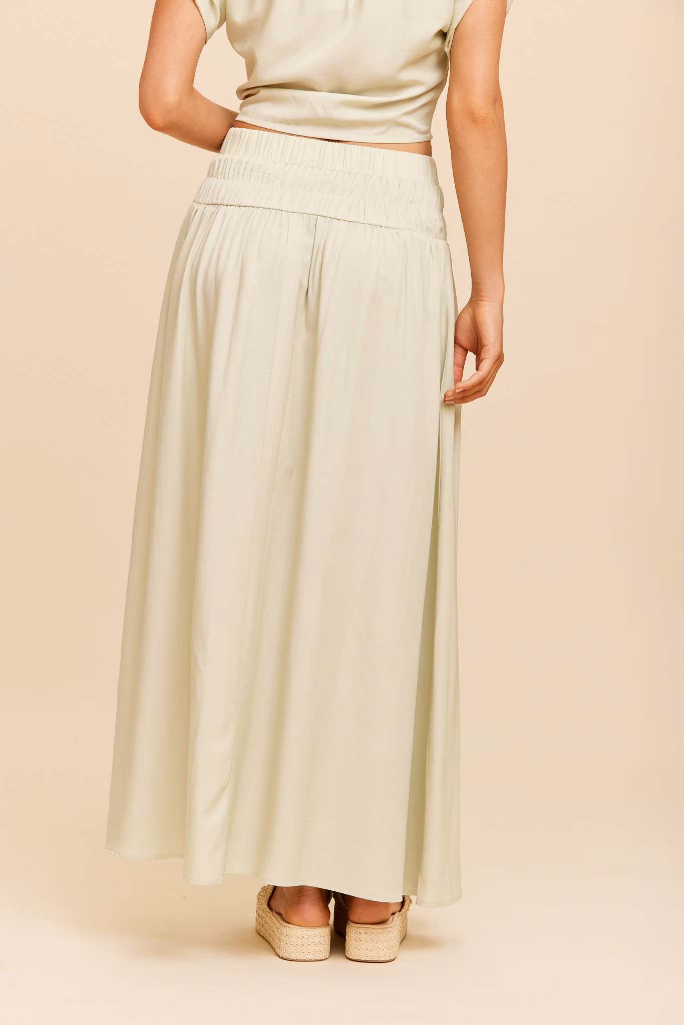 Rut & Circle - PAMELA MAXI SKIRT (Light Green)