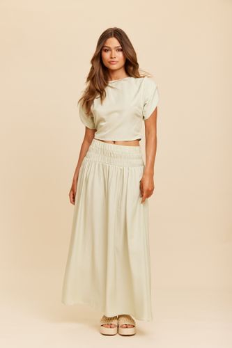 Rut & Circle - PAMELA MAXI SKIRT (Light Green)