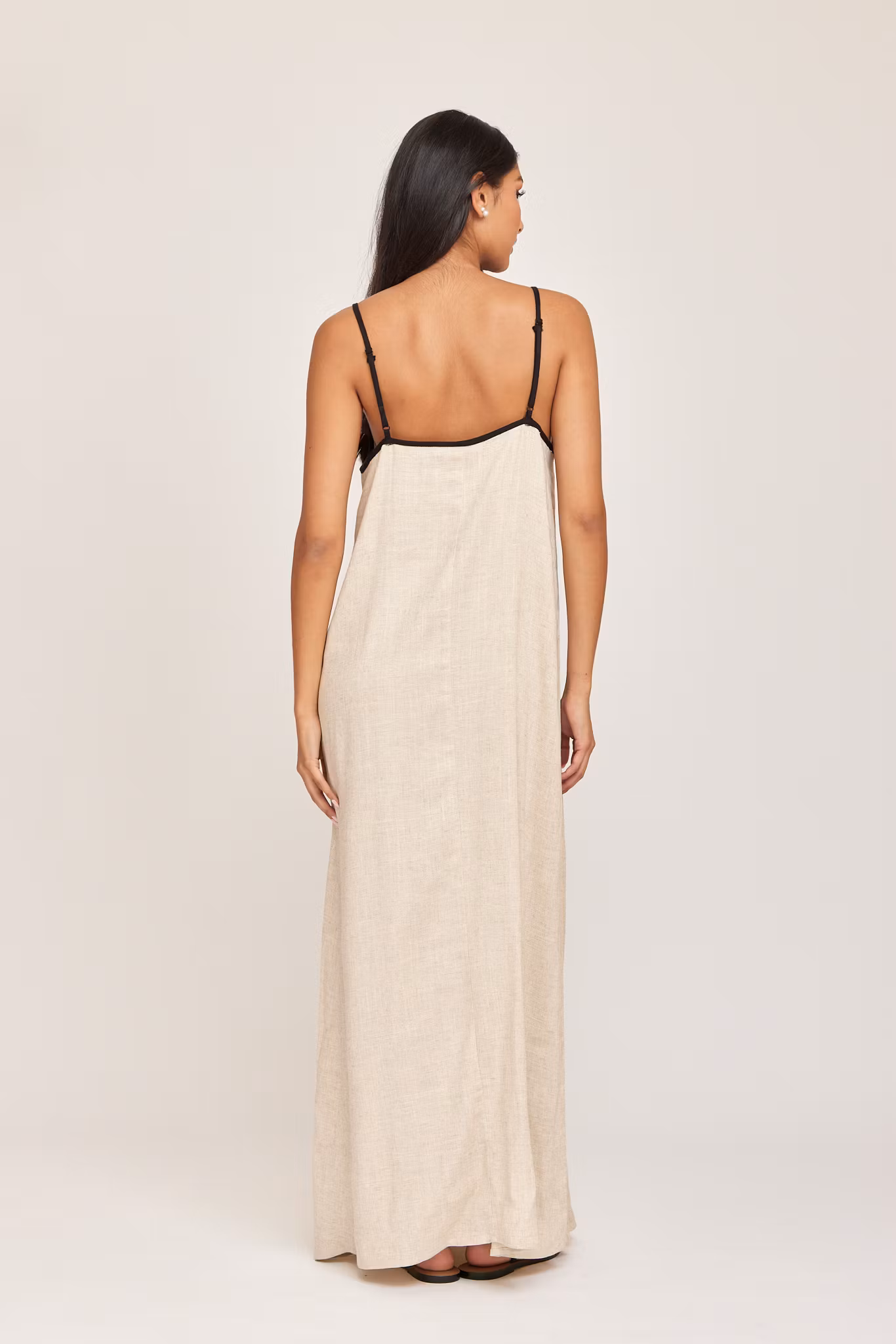 Rut & Circle - AMANDA LINEN DRESS (Beige)