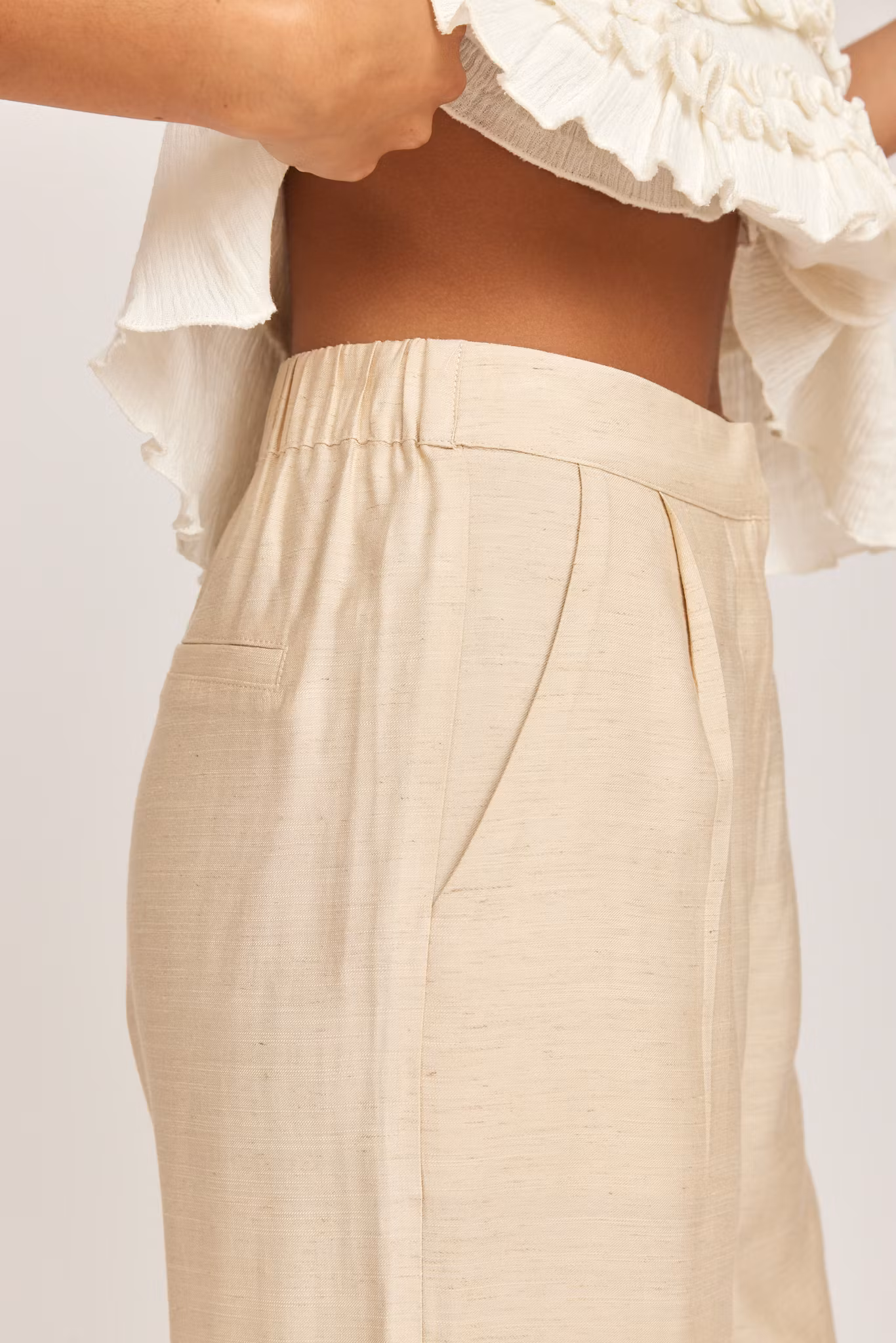 Rut & Circle - AMELIE LINEN PANT (Beige)