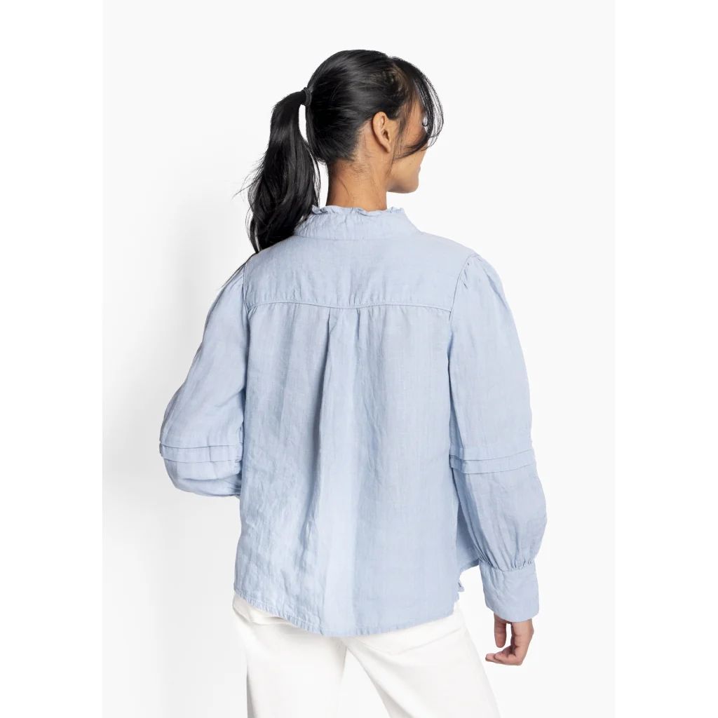 Hést - SARI Linen Blouse (Faded Denim)
