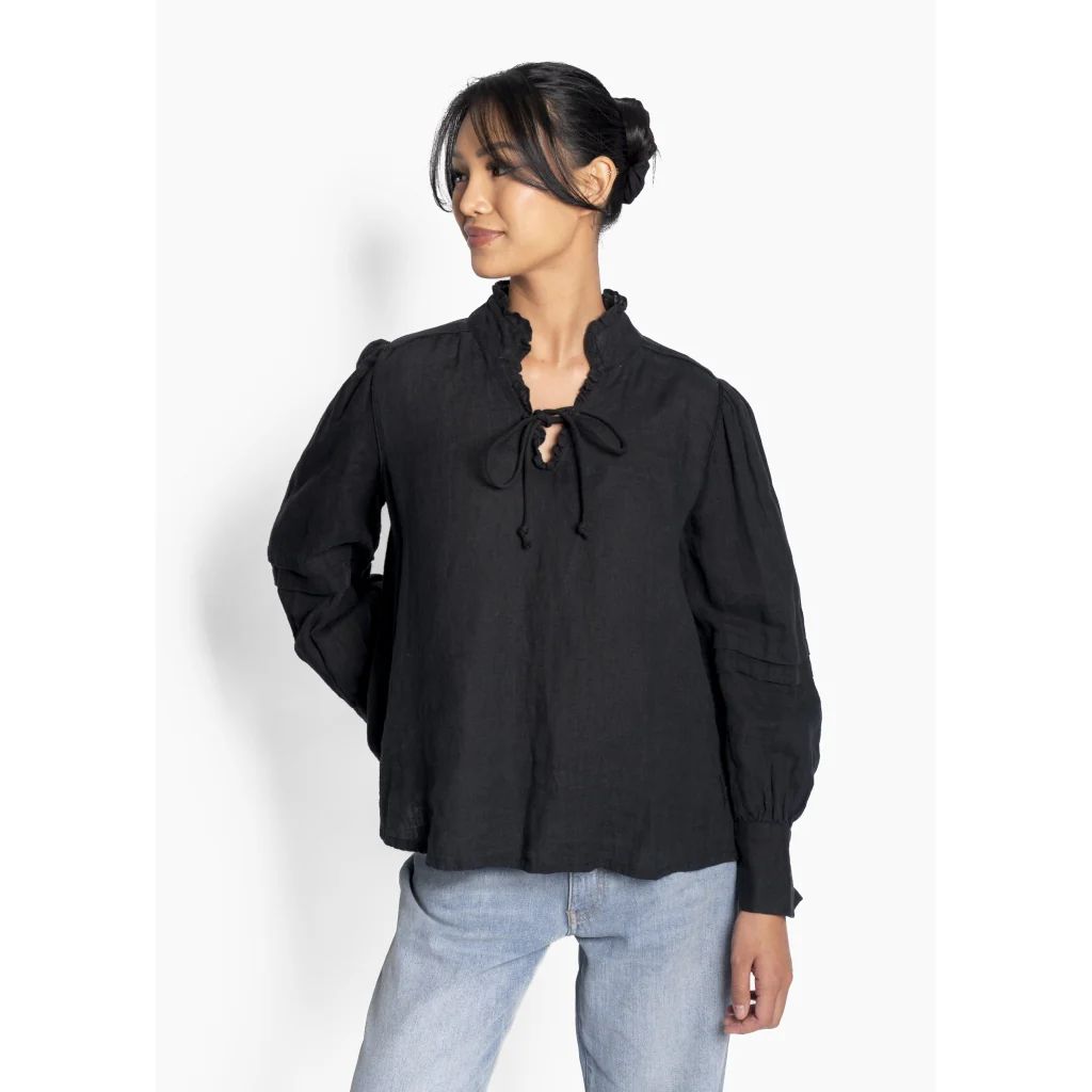 Hést - SARI Linen Blouse (Black)