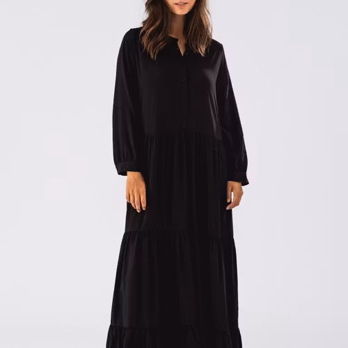 Lollys Laundry - NeeLL Maxi Dress LS (Black)