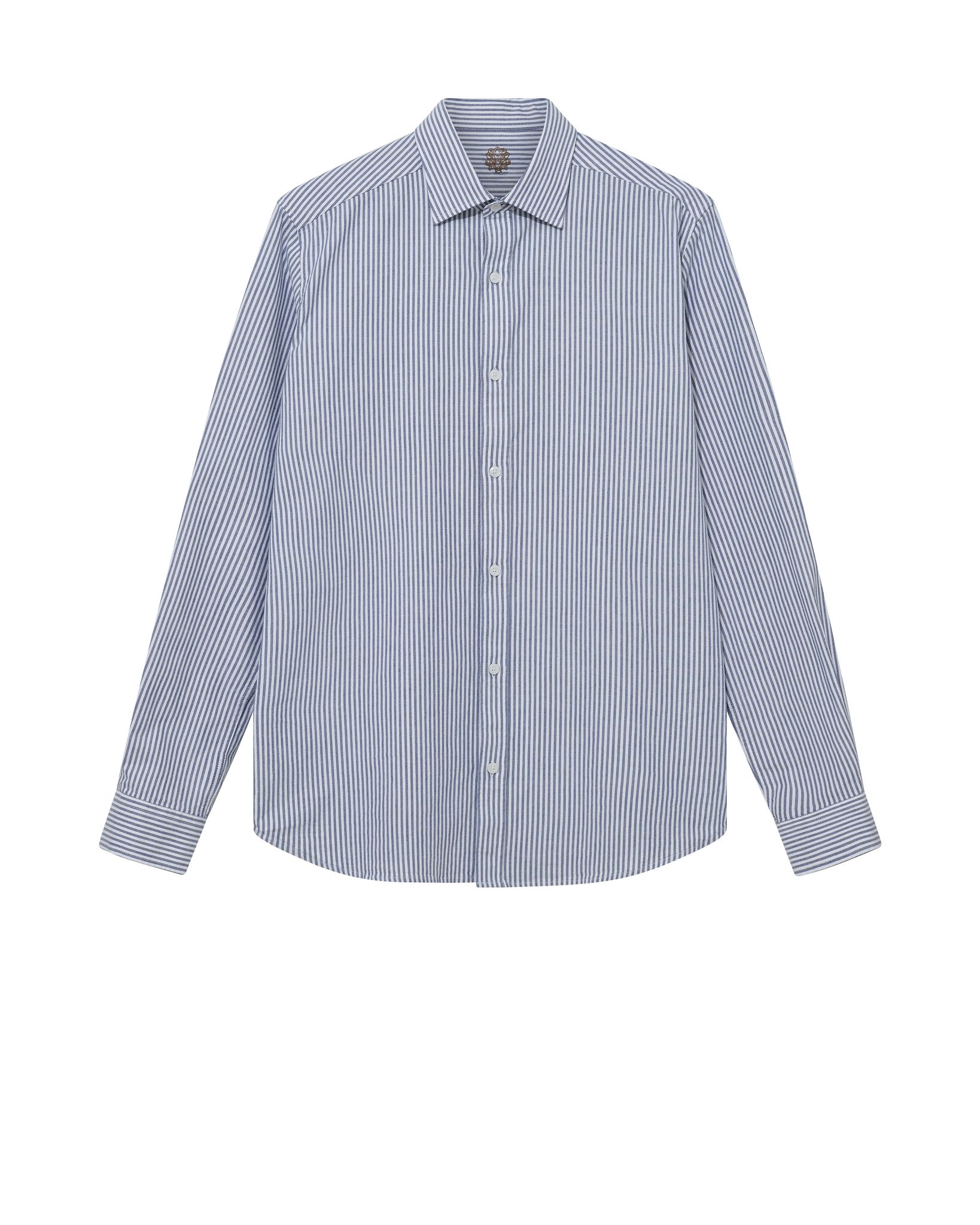Mos Mosh Gallery - MMGMarco Oxford Stripe Shirt (Light Blue)
