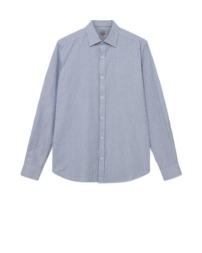 Mos Mosh Gallery - MMGMarco Oxford Stripe Shirt (Light Blue)