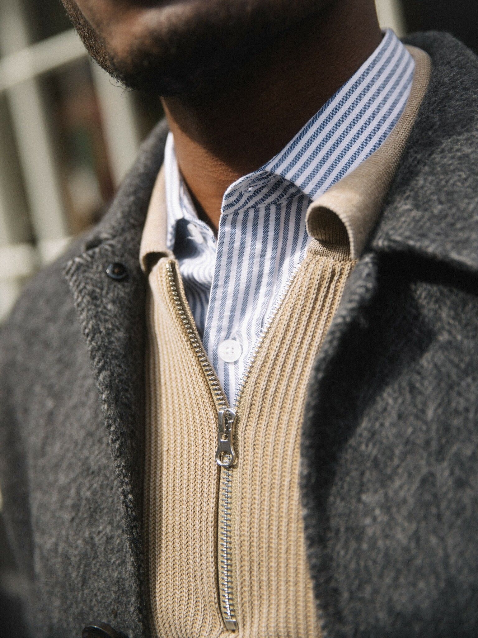 Mos Mosh Gallery - MMGMarco Oxford Stripe Shirt (Light Blue)