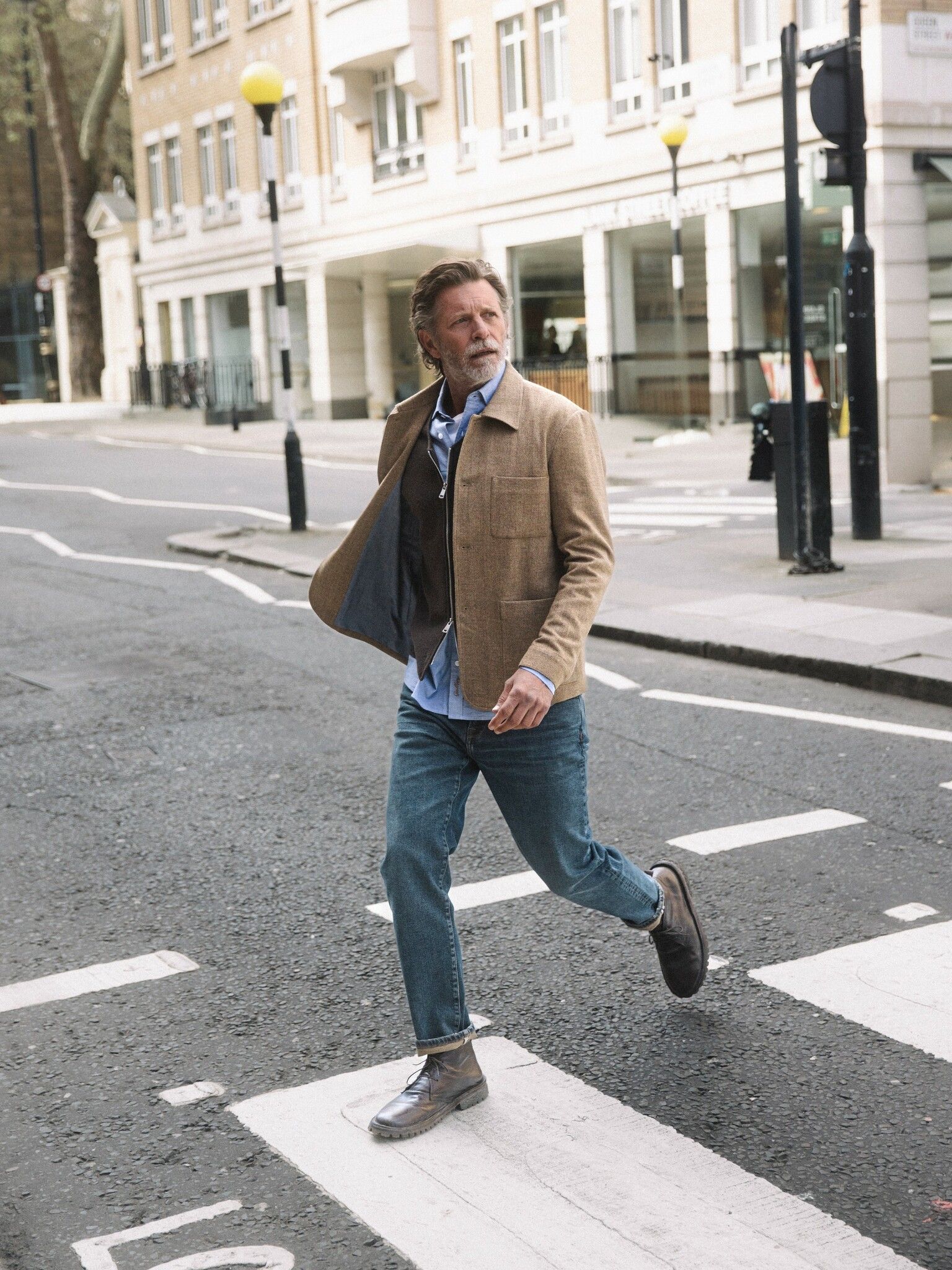 Mos Mosh Gallery - MMGConor Herringbone Jacket (Ermine)