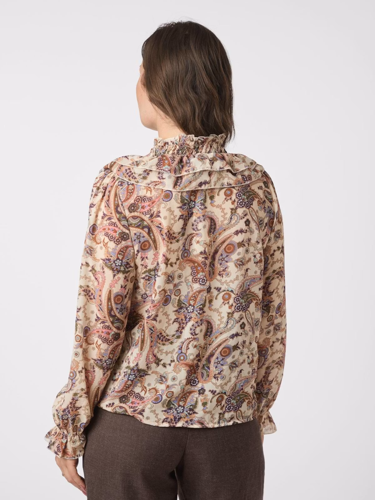 Neo Noir - Ivey Art Paisely Blouse (Creme)