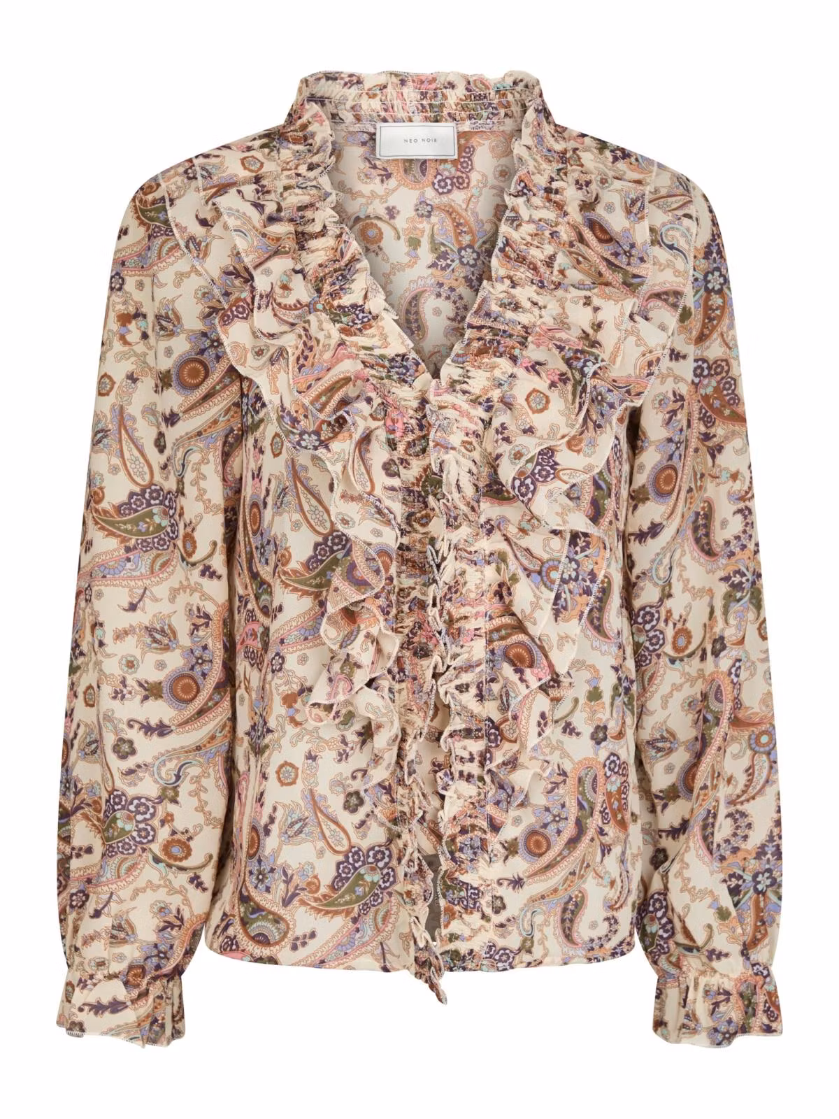 Neo Noir - Ivey Art Paisely Blouse (Creme)