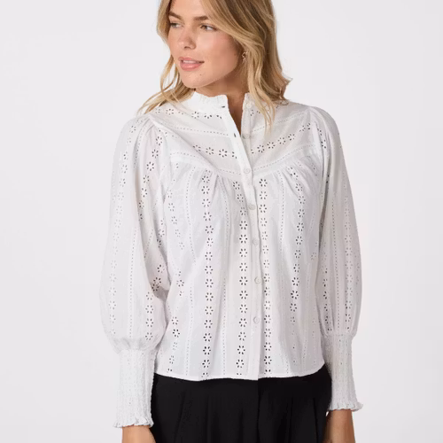 Neo Noir - Wenna Embroidery Blouse (White)