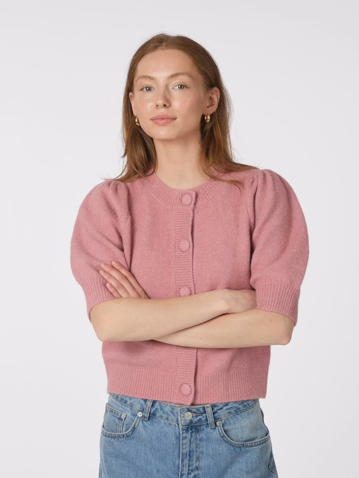 Neo Noir - Trudy Knit Cardigan (Rose)
