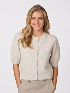 Neo Noir - Trudy Knit Cardigan (Beige Melange)