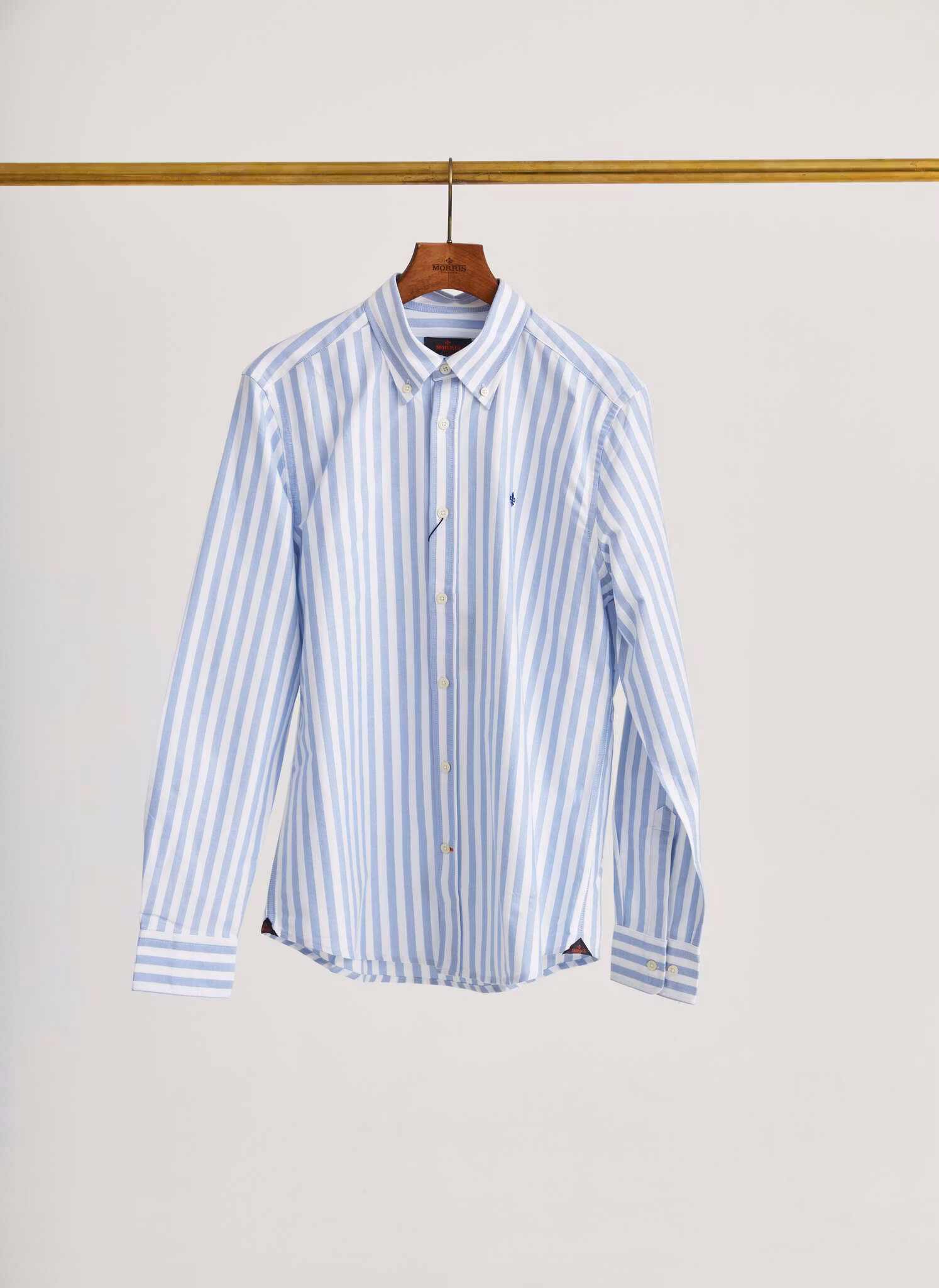 Morris - Douglas Oxford Stripe Shirt-Slim Fit (Light blue)