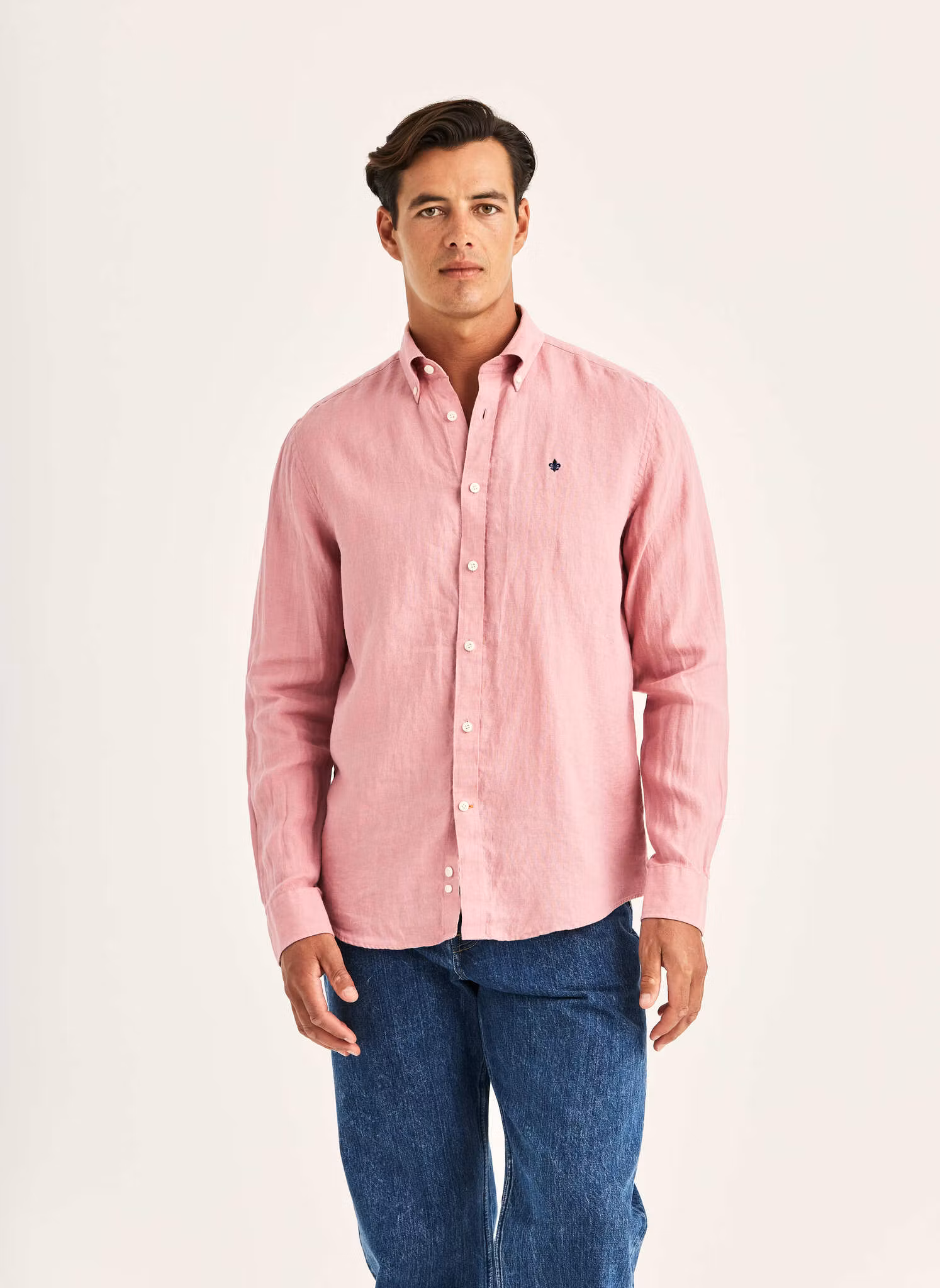 Morris - Douglas Linen Shirt-Classic Fit (Pink)