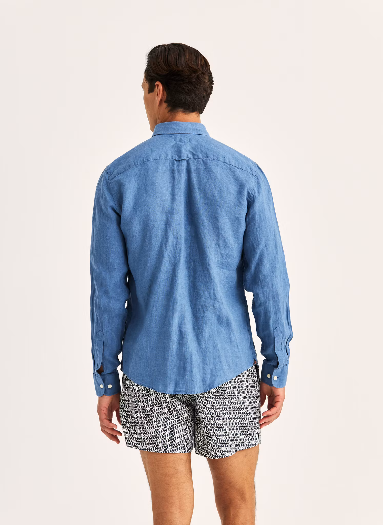 Morris - Douglas Linen Shirt-Classic Fit (Blue)
