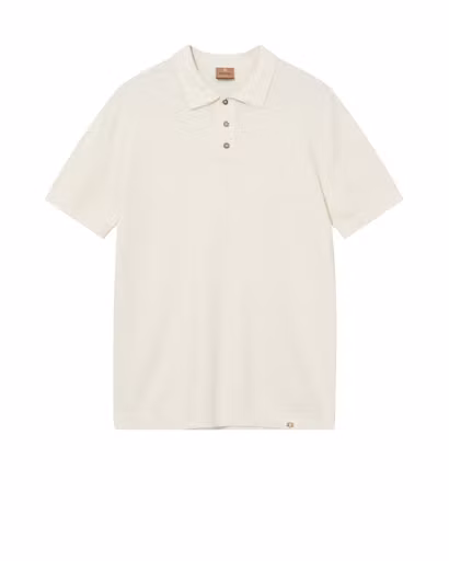 Mos Mosh Gallery - MMGKyle Bouclé SS Polo (Ecru)