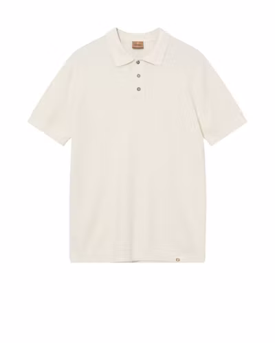 Mos Mosh Gallery - MMGKyle Bouclé SS Polo (Ecru)