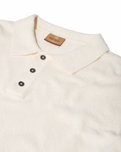 Mos Mosh Gallery - MMGKyle Bouclé SS Polo (Ecru)