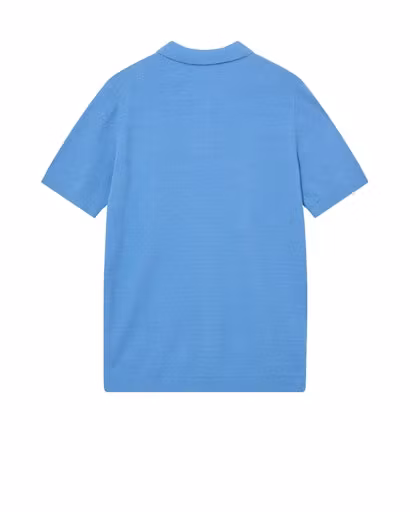 Mos Mosh Gallery - MMGKyle Bouclé SS Polo (Silver Lake Blue)