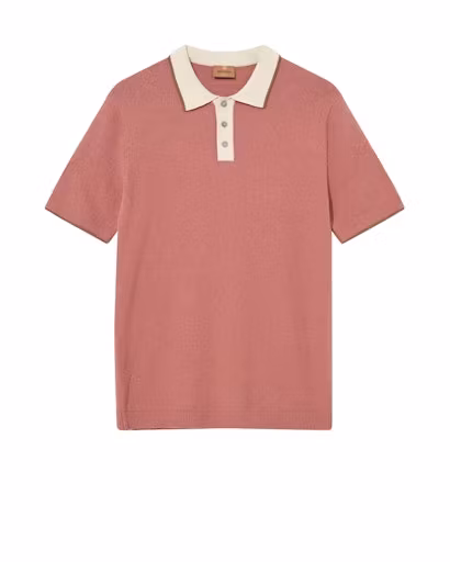 Mos Mosh Gallery - MMGFrancesco Polo SS Knit (Rosedawn)
