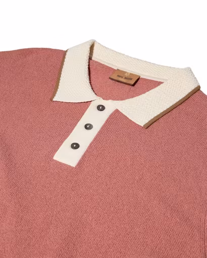 Mos Mosh Gallery - MMGFrancesco Polo SS Knit (Rosedawn)