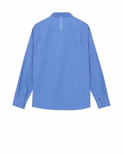 Mos Mosh Gallery - MMGTheo Linen Stripe Shirt (Silver Lake Blue)
