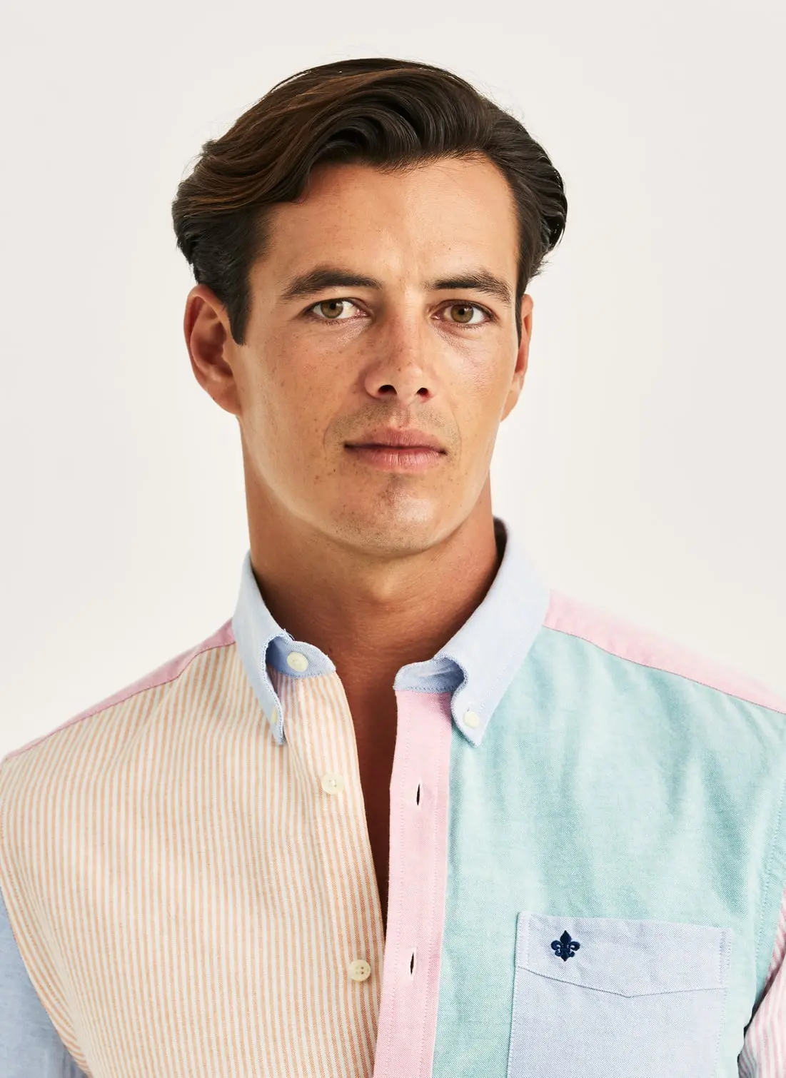Morris - Oxford Mix Shirt-Classic Fit (Blue)