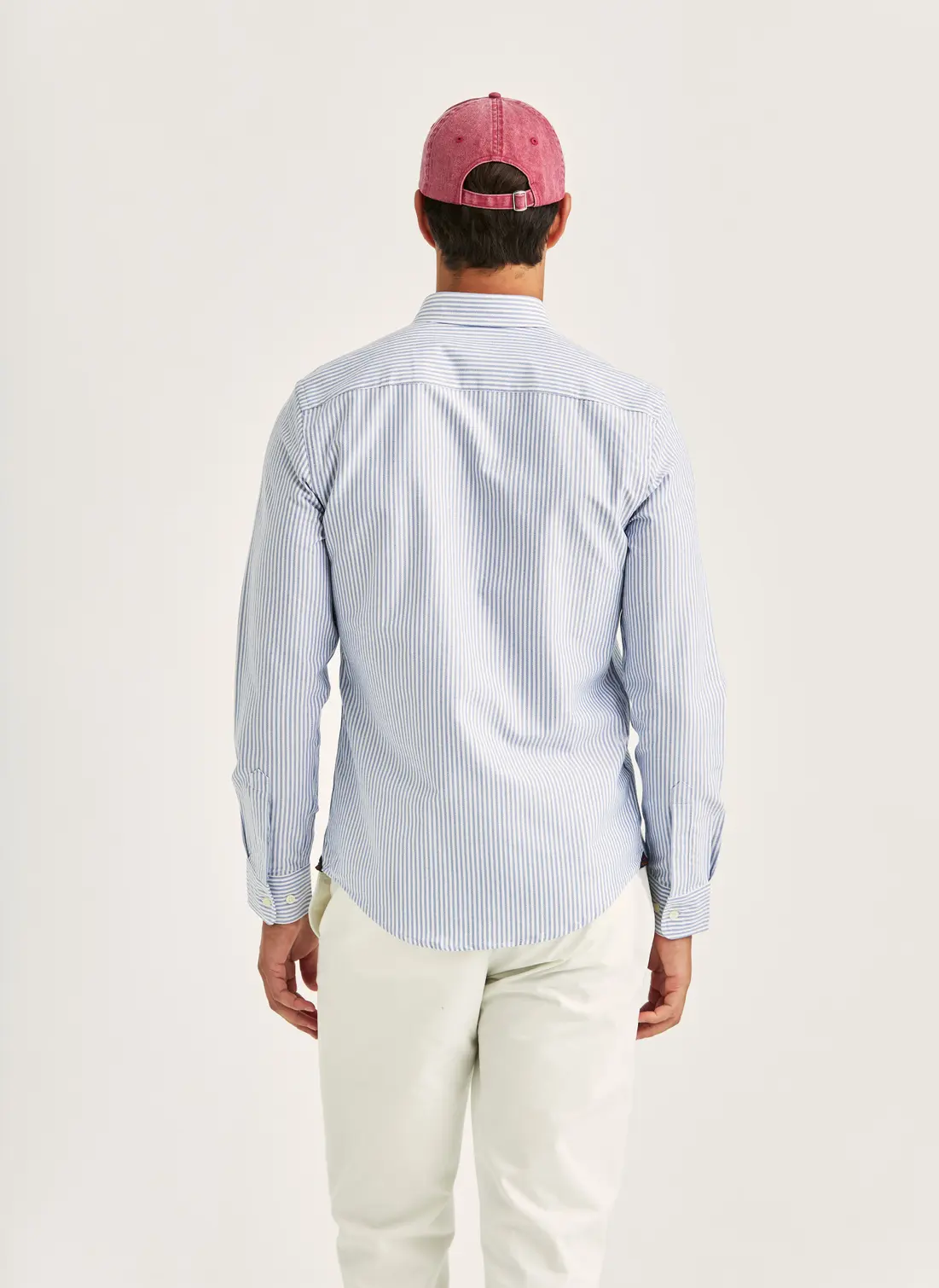 Morris - Douglas Oxford Stripe Shirt-Slim Fit (Blue)