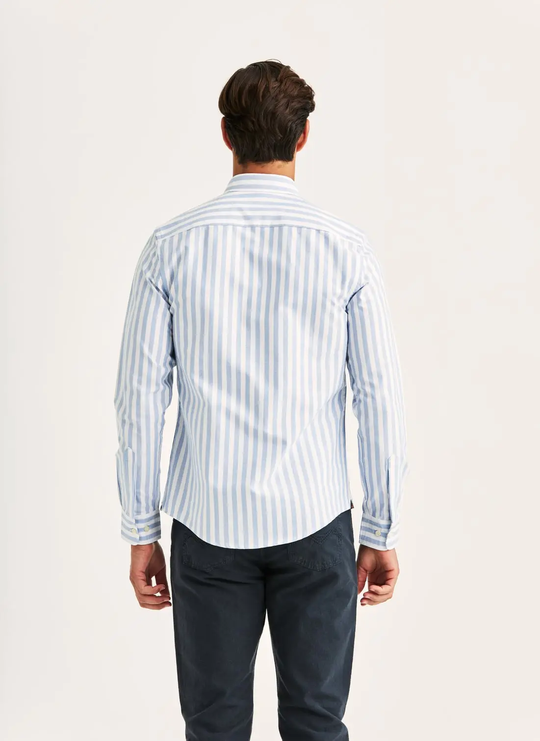 Morris - Douglas Oxford Stripe Shirt-Slim Fit (Light blue)