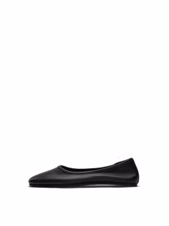 Selected Femme - SLWELIA LEATHER BALLERINA (Black)