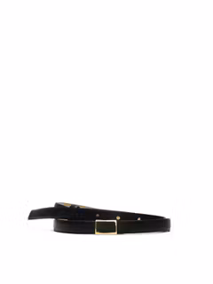 Selected Femme - SLFBABETH SLIM LEATHER BELT (Black)