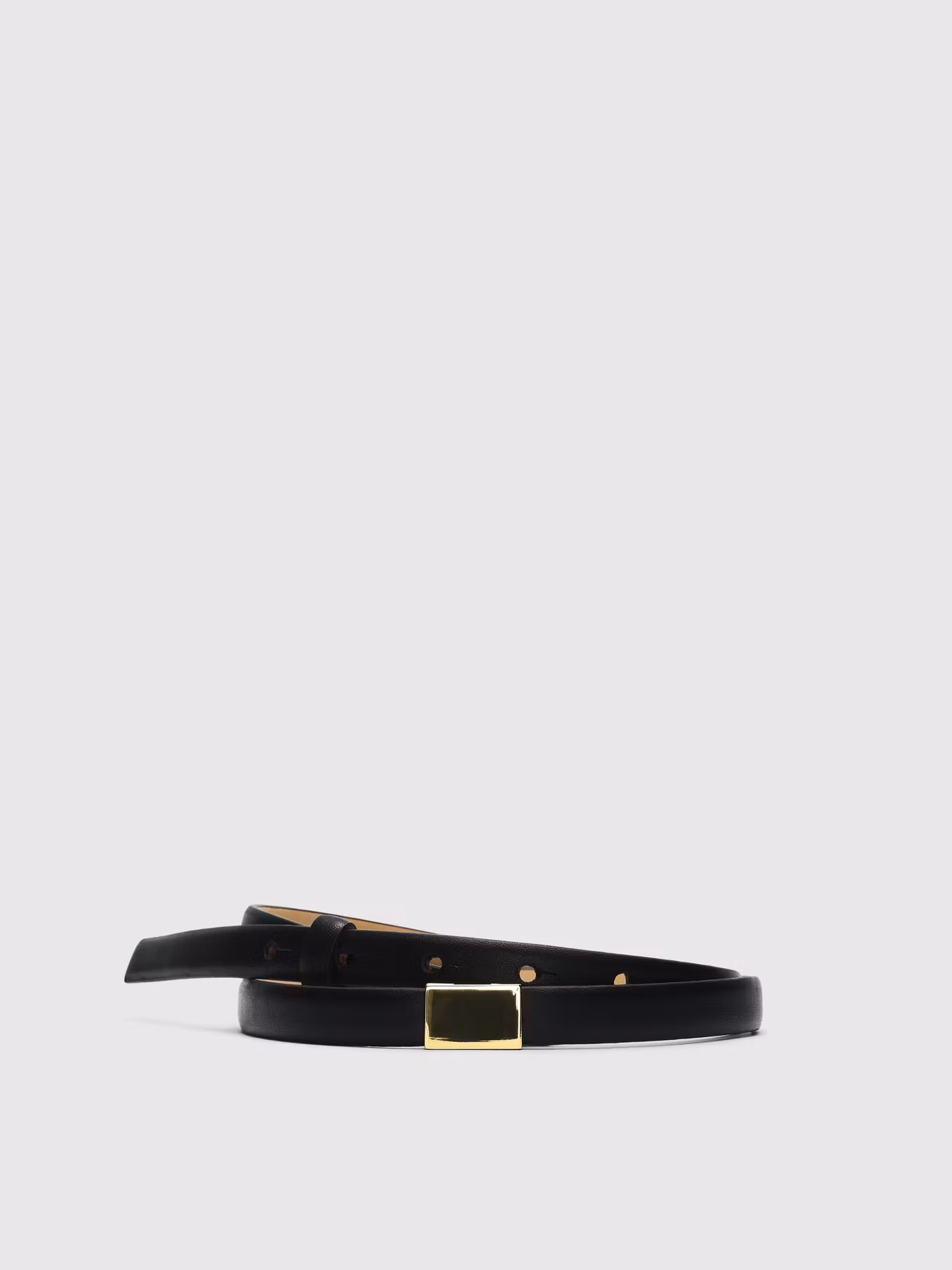 Selected Femme - SLFBABETH SLIM LEATHER BELT (Black)