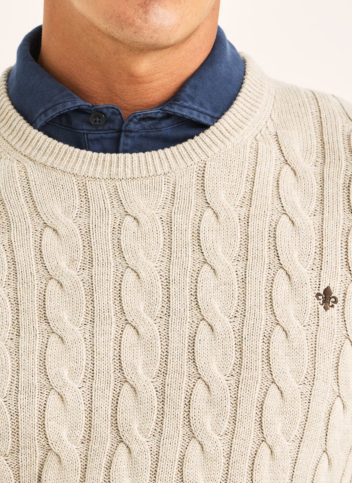 Morris - Ethan Cable Oneck (Khaki)