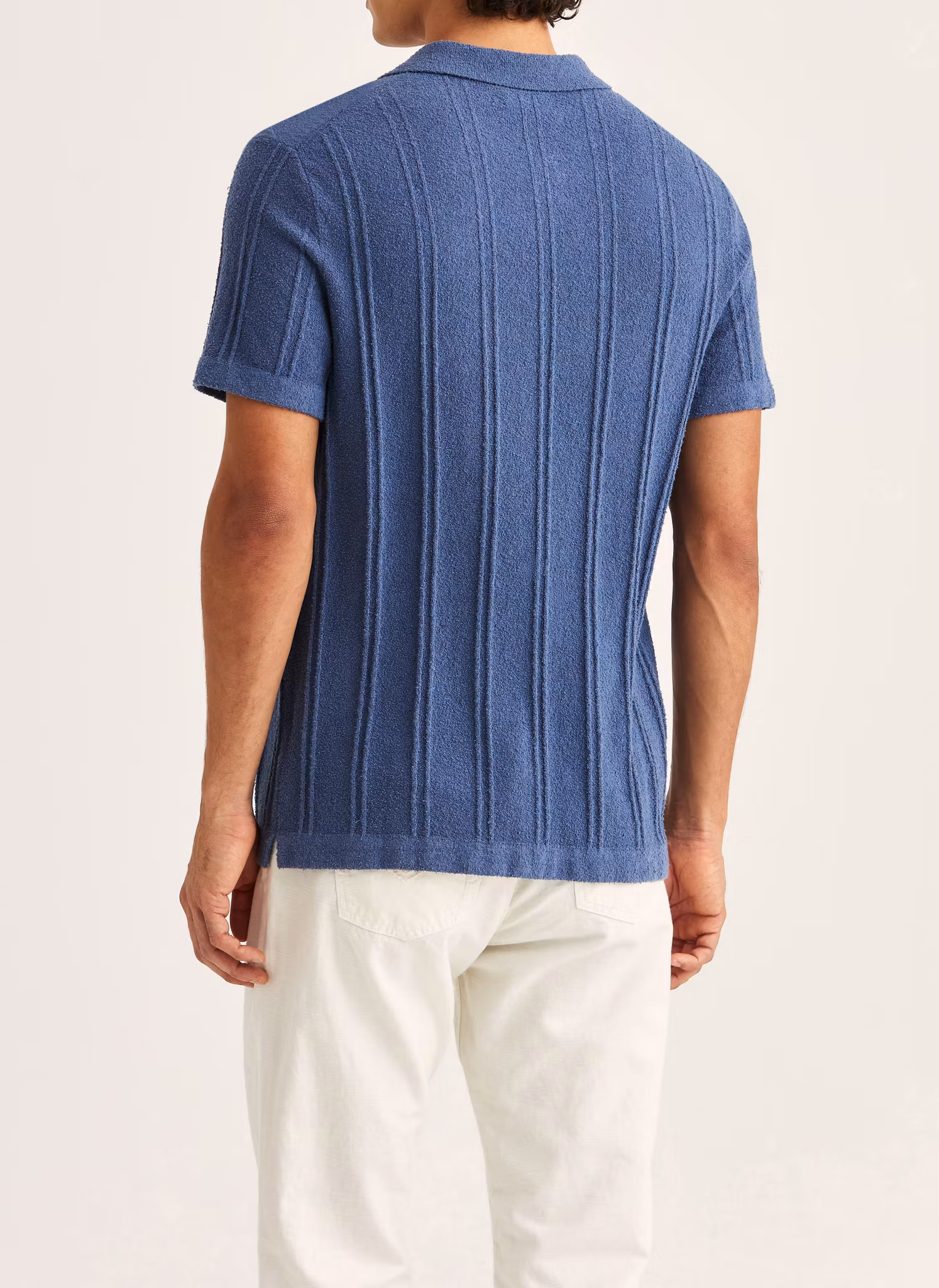 Morris - Clayton Knitted SS Shirt (Blue)