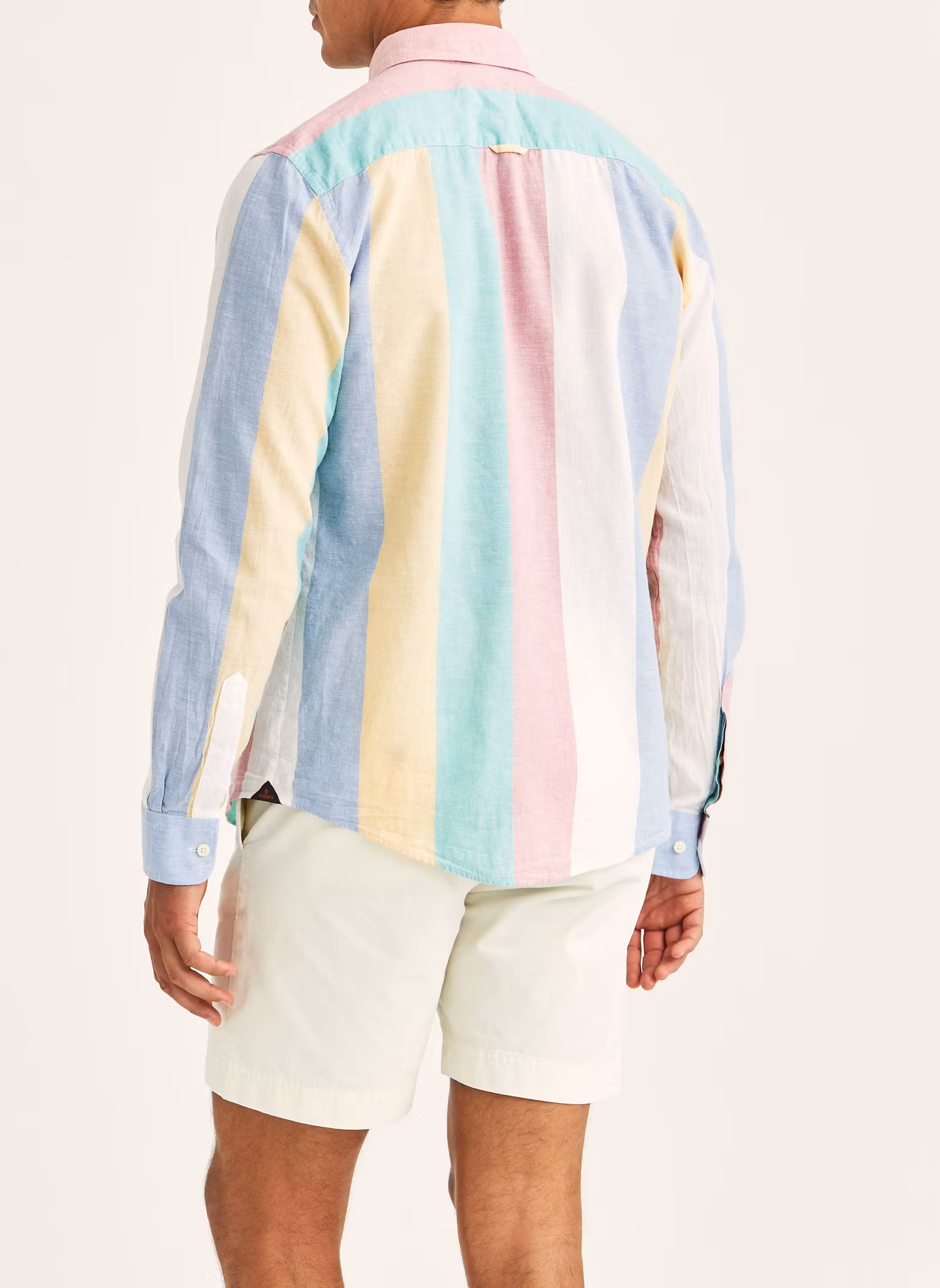 Morris - Happy Linen Stripe Shirt-Classic Fit (Pink)