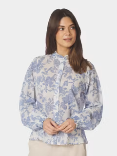 Neo Noir - Oda Flower Spring Shirt (White)