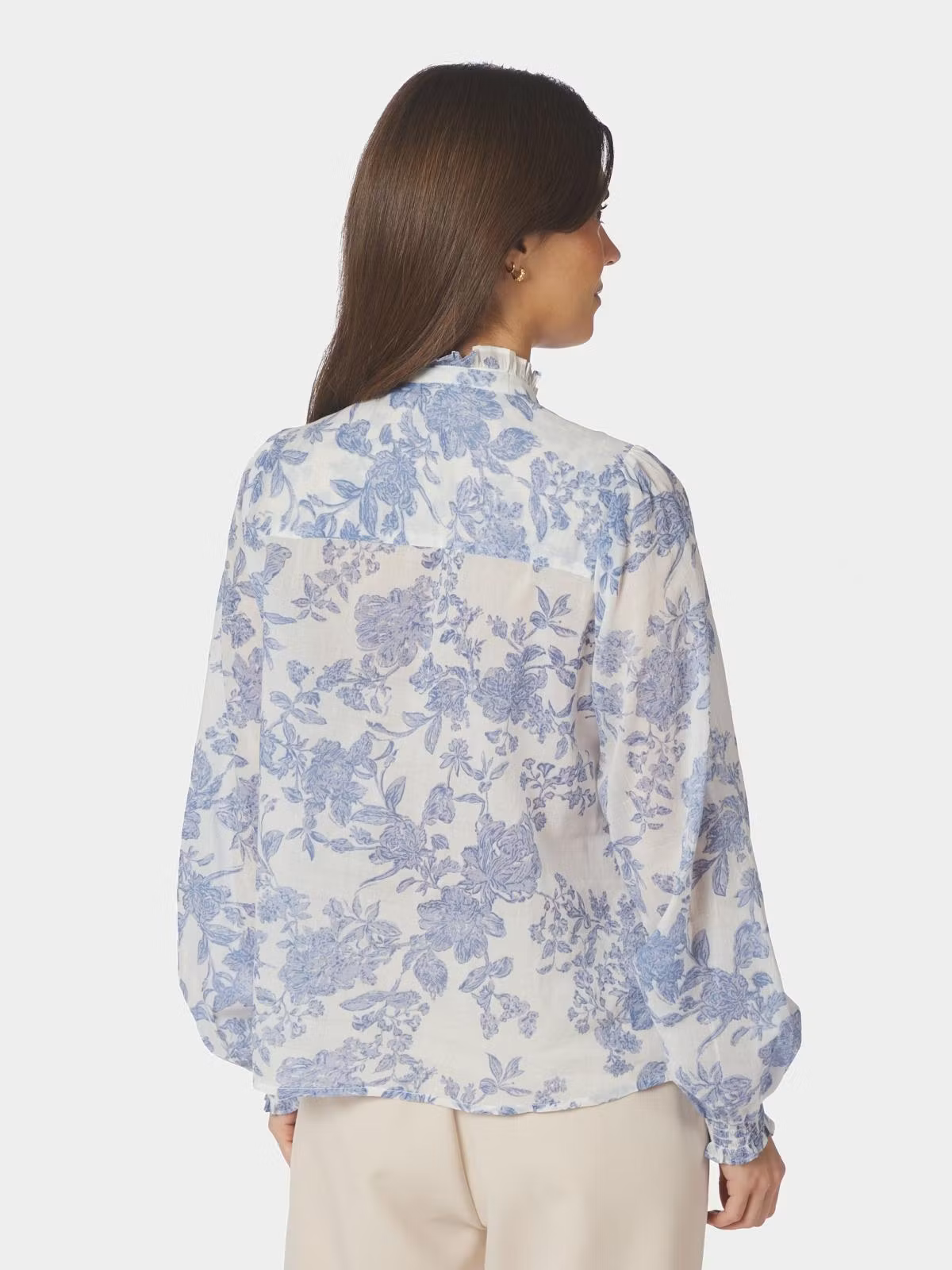 Neo Noir - Oda Flower Spring Shirt (White)