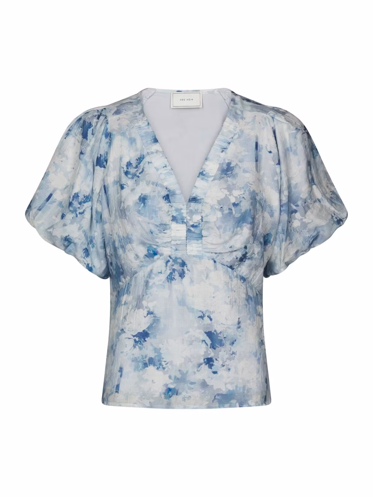 Neo Noir - Irina Floral Fusion Blouse (Blue)