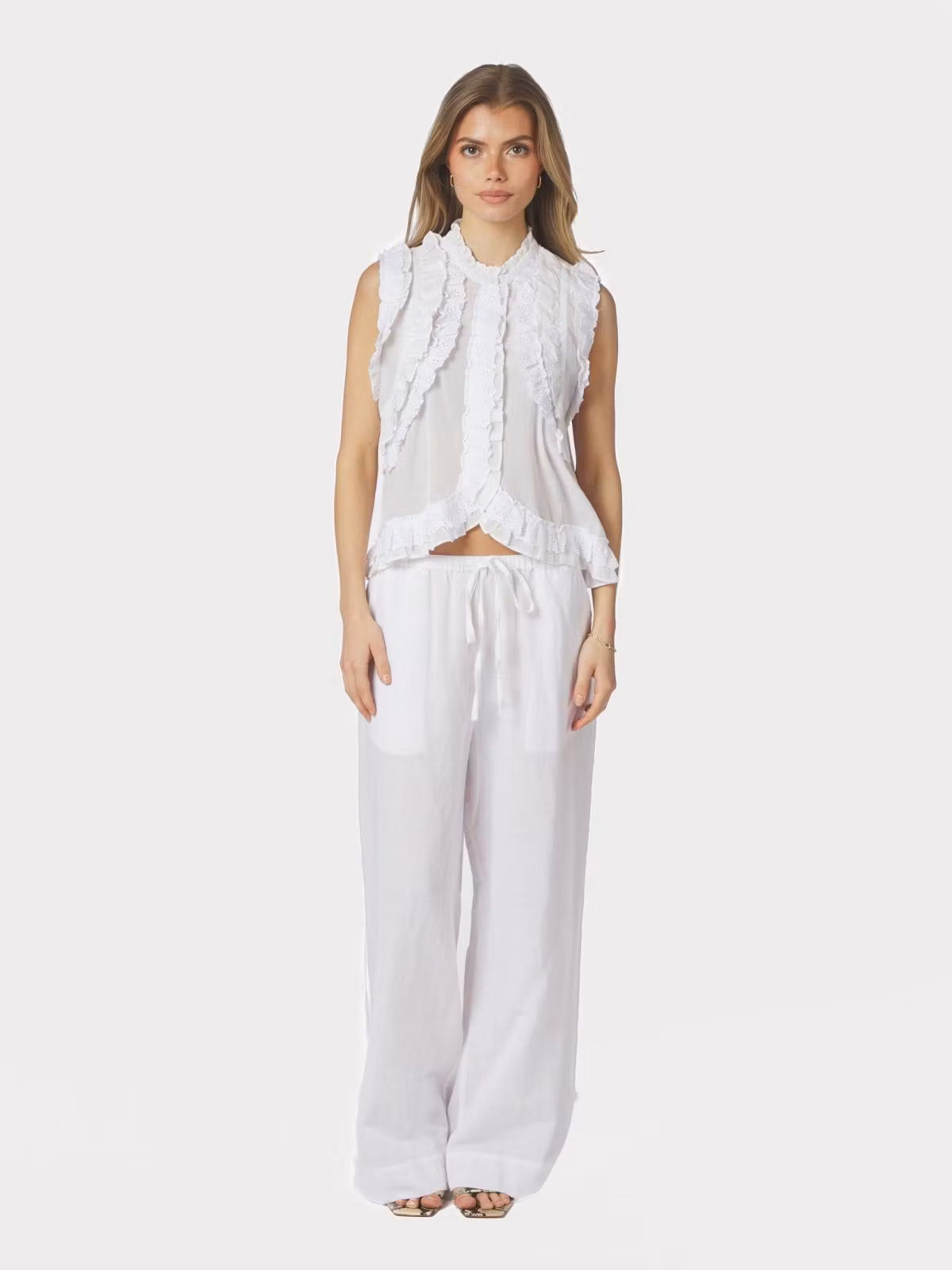 Neo Noir - Heifa Linen Pants (White)