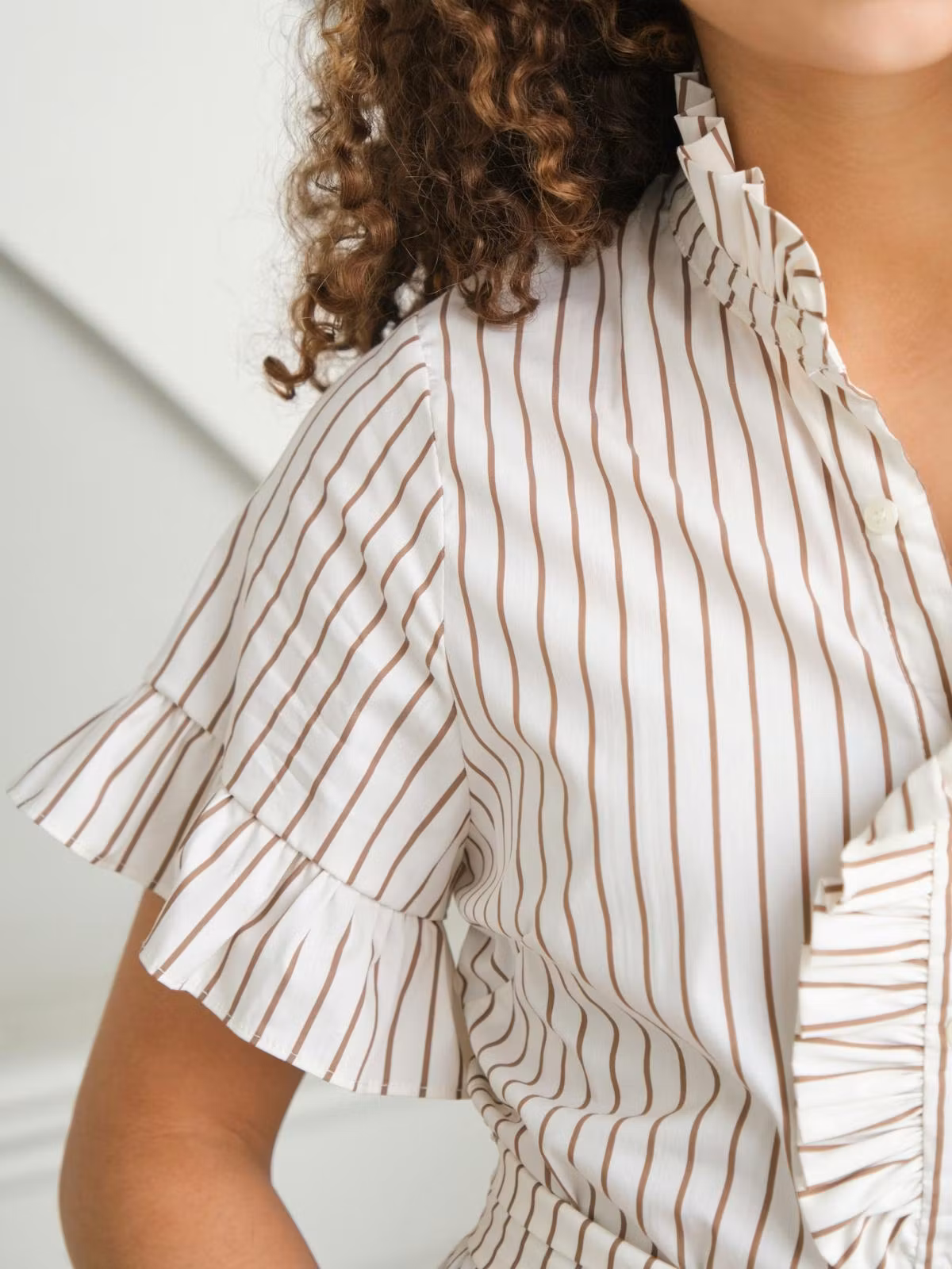 Neo Noir - Nellie Wide Stripe Dress (Ivory)