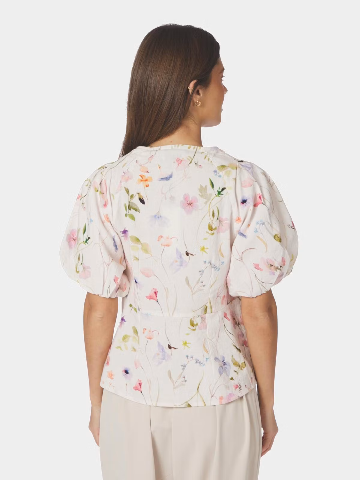 Neo Noir - Irina Flower Blouse (Off White)