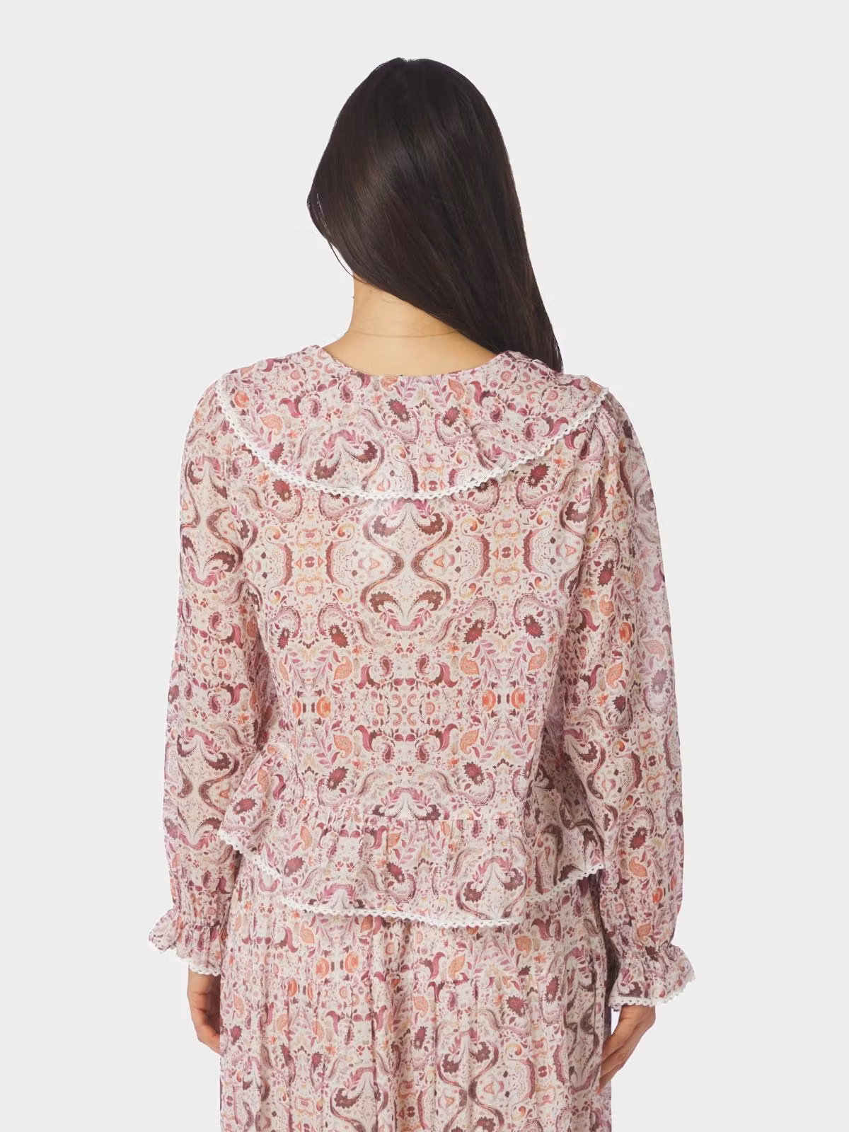 Neo Noir - Ajda Paisley Dance Blouse (Rose)