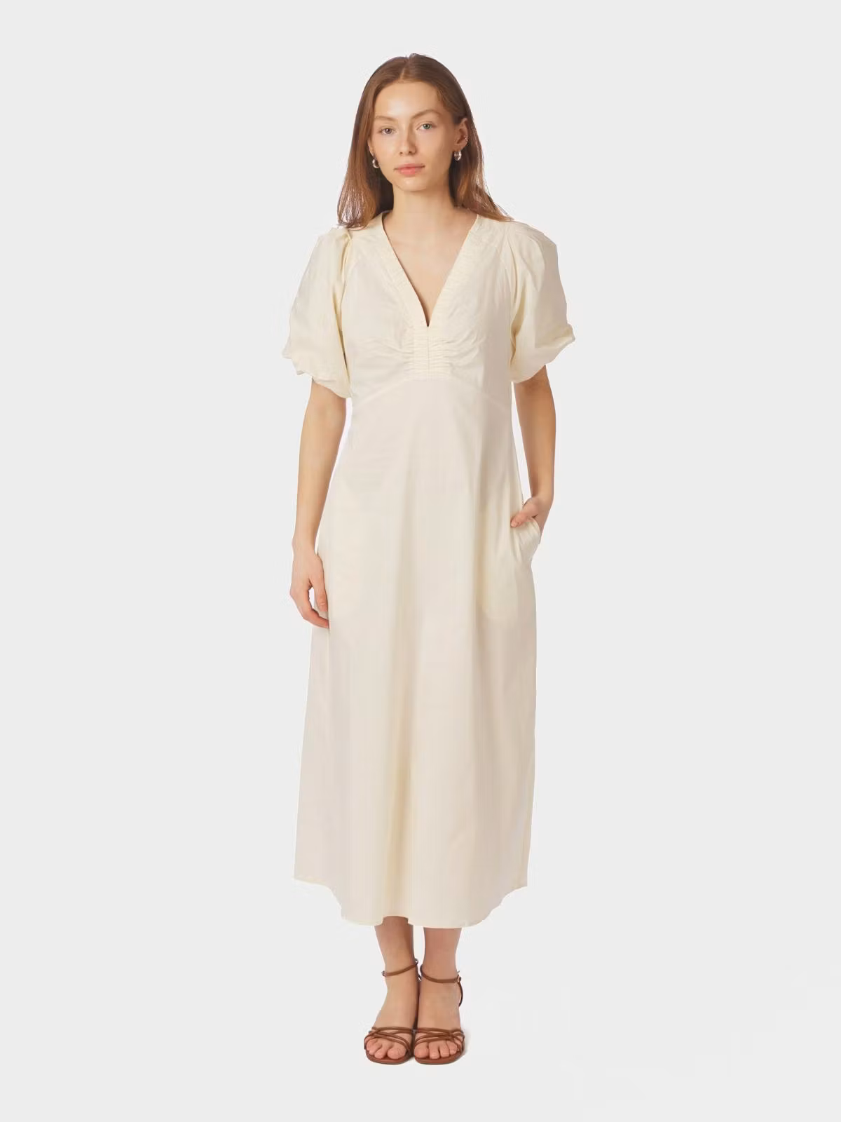 Neo Noir - Illana Poplin Dress (Butter Yellow)